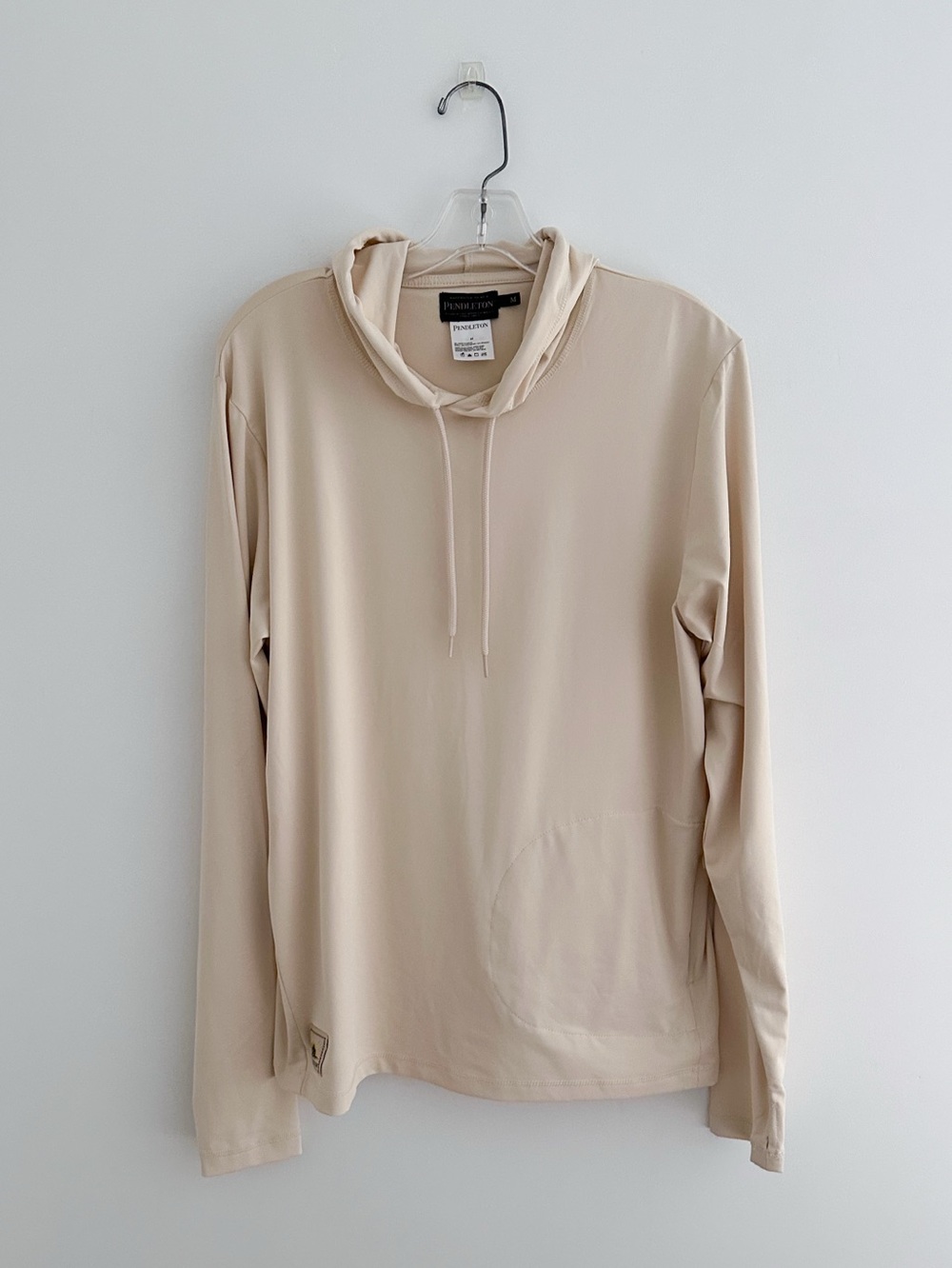 Pendleton Women's Performance Pullover Hoodie Top Size M Cream Stretch